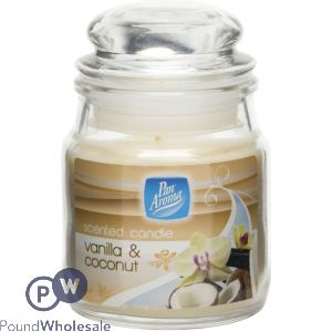 Pan Aroma Small Jarred Scented Candle With Lid Vanilla & Coconut