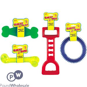 Pets Play Chewy PVC Dog Toys Assorted