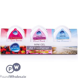 Pan Aroma Assorted Fragrance Mini Gel Air Freshener 3 Pack
