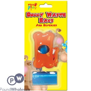 Pet's Play Doggy Waste Bags And Dispenser