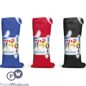 Pets Play Pet Blanket Assorted Colours 55cm X 80cm