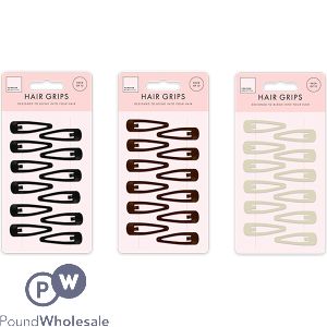 Forever Beautiful Large Hair Grips 12 Pack Assorted Colours