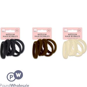 Forever Beautiful Medium Rolled Hair Bobbles 20 Pack Assorted Colours