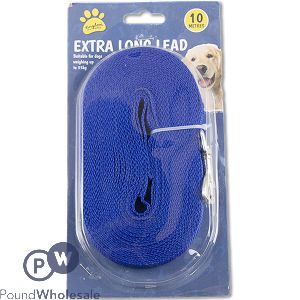 Kingdom Extra Long Polyester Blue Dog Lead 10m