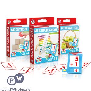 Kids Create Maths Flash Cards 36 Pack Assorted