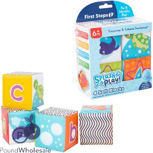 First Steps 6m+ Bath Time Soft Blocks Baby Toys 4 Pack