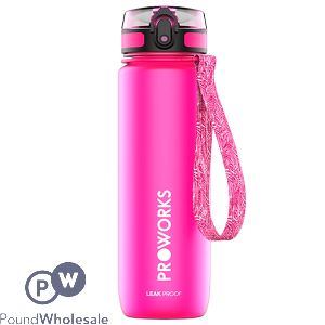 Proworks Leakproof Sports Water Bottle Pink 1l