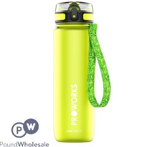 Proworks Leakproof Sports Water Bottle Green 1l