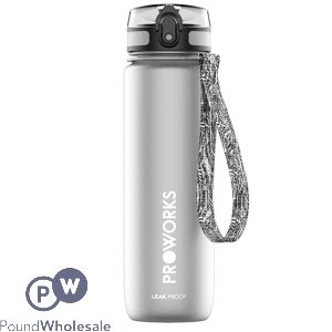 Proworks Leakproof Sports Water Bottle Grey 1l