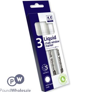 Liquid Chalk Window Markers White 3 Pack