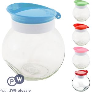 Sarina Double Bottom Glass Jar 500cc Assorted