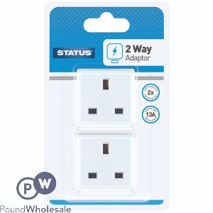 Status 13a 2-way White Adaptor 2 Pack
