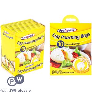 Sealapack Disposable Egg Poaching Bags 10 Pack CDU