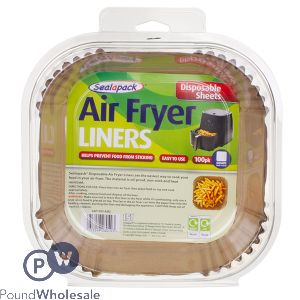 Sealapack 16cm Square Disposable Air Fryer Liners 100 Pack