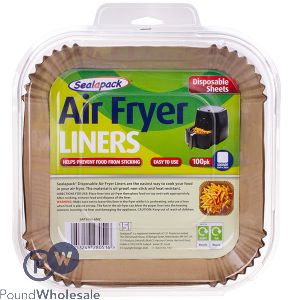 Sealapack 20cm Square Disposable Air Fryer Liners 100 Pack