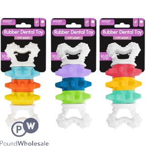 Smart Choice Giggle Noise Dental Dog Toy Assorted Colours