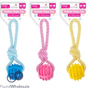 Smart Choice Small Puppy Rope Tug Dog Toy 21cm Assorted Colours