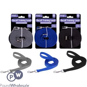 Smart Choice Recall Dog Lead 4m Assorted Colours