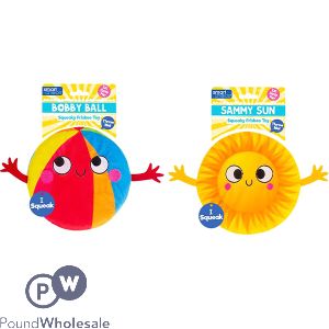 Smart Choice Squeaky Plush Frisbee Toy Assorted