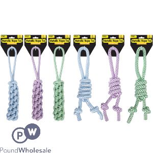 Smart Choice Tug & Pull Metallic Rope Dog Toy 35cm Assorted