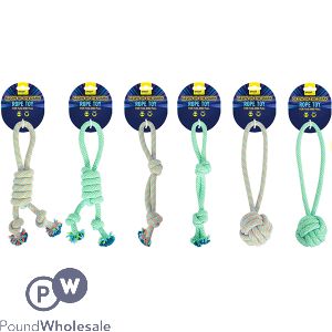 Smart Choice Glow In The Dark Rope Dog Toy 36cm Assorted
