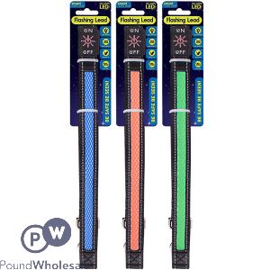 Smart Choice Flashing Led Dog Lead 120cm Assorted Colours