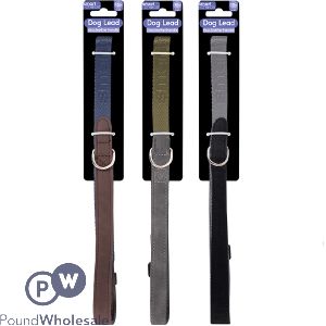 Smart Choice Faux Leather Dog Lead 120cm Assorted Colours