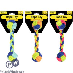 Smart Choice Rope Dumbbell Dog Toy 25cm Assorted Colours