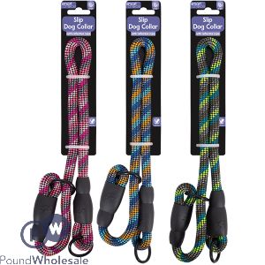 Smart Choice Reflective Rope Slip Dog Collar 55cm Assorted Colours