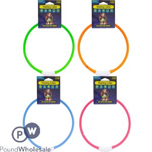 Smart Choice Led Flashing Silicone Dog Collar Assorted Colours