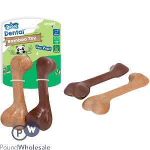 Smart Choice Dental Bamboo Bone Dog Toy 2 Pack