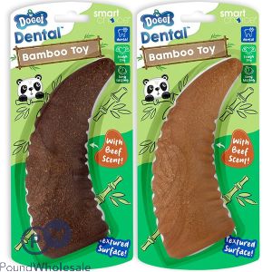 Smart Choice Dental Bamboo Beef Scented Horn Dog Toy 17cm