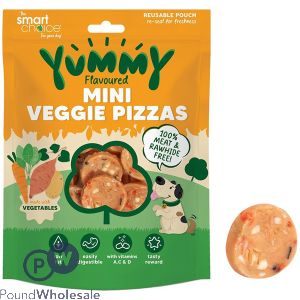 Smart Choice Yummy Meat-Free Mini Veggie Pizza Dog Treats 120g
