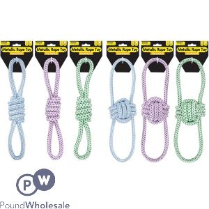 Smart Choice Metallic Rope Dog Toy 38cm Assorted