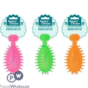 Smart Choice Squeaky Spiky Rubber Chicken Leg Small Dog Puppy Toy 12cm Assorted Colours