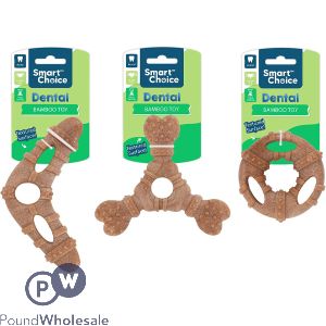 Smart Choice Dental Bamboo Textured Dog Toy Assorted
