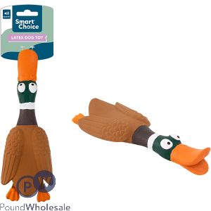 Smart Choice Squeaky Latex Duck Dog Toy 22cm