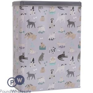 Smart Choice Rectangular Dog & Cat Print Pet Treat Tin 25cm X 18cm