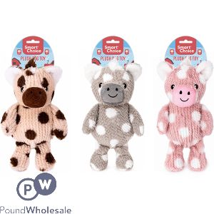 Smart Choice Squeaky Plush Trendy Donkey Dog Toy 30cm Assorted Colours