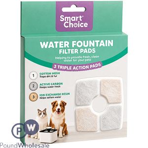 Smart Choice Triple-action Pet Water Fountain Replacement Filter Pads