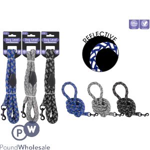 Smart Choice Strong Reflective Rope Dog Lead 1.2m Assorted Colours