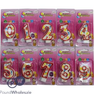 0-9 Happy Birthday Candle All Numbers X 10 100pcs