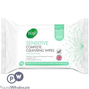 Pure Sensitive Complete Cleansing Wipes 25 Pack