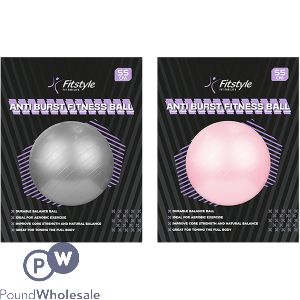 Fitstyle Anti-burst Gym Ball 55cm Assorted Colours