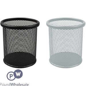 The Box Black Metal Pen Pot 9cm X 10cm Assorted Colours