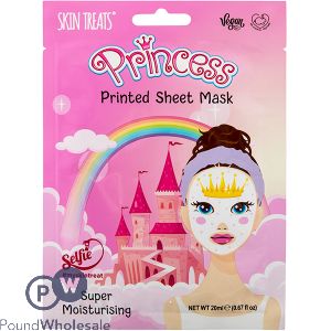Skin Treats Princess Printed Super Moisturising Sheet Face Mask Cdu