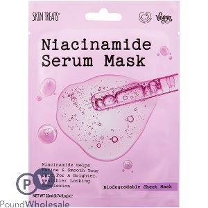 Skin Treats Niacinamide Biodegradable Serum Face Mask Cdu