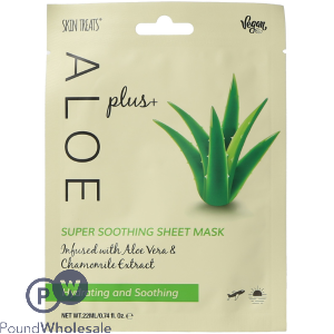 Skin Treats Aloe Vera Chamomile Super Soothing Sheet Face Mask Cdu