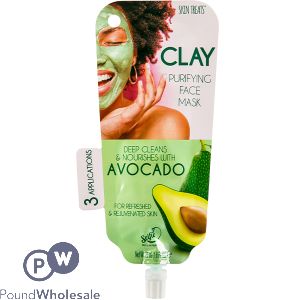 Skin Treats Clay Avocado Purifying Face Mask 3 Applications Cdu