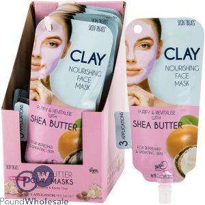 Skin Treats Clay Shea Butter Nourishing Face Masks 3 Applications Cdu
